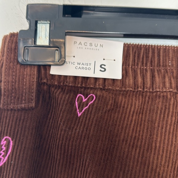 Pacsun Heartbreaker Corduroy Cargo Elastic Waist Pants. Size Small/26. NWT - Picture 11 of 16